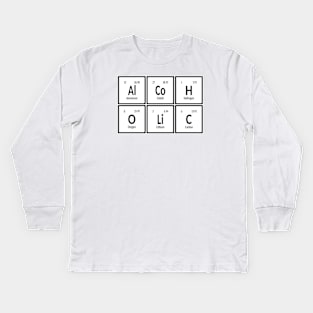 Alcoholic Periodic Table Kids Long Sleeve T-Shirt